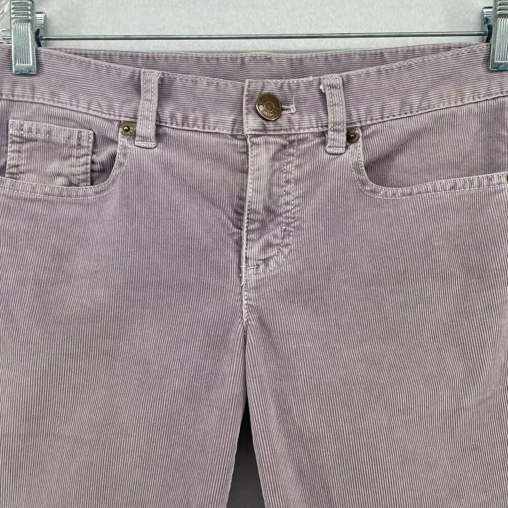 J.CREW Jeans Womens 28 Corduroy Toothpick Ankle Zip Skinny Cotton Stretch Purple